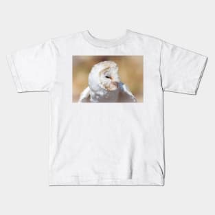 Head Of White Barn Owl Kids T-Shirt